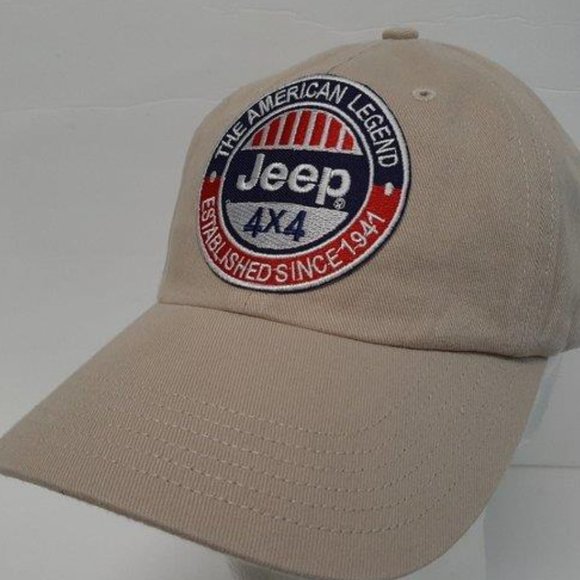 Jeep Richardson Dad Hat Cap Beige Cotton Relaxed Strap Embroidered Patch Wrangle Adventure - Loden / Khaki Richardson 112 Leather Patch Hat  main image 3